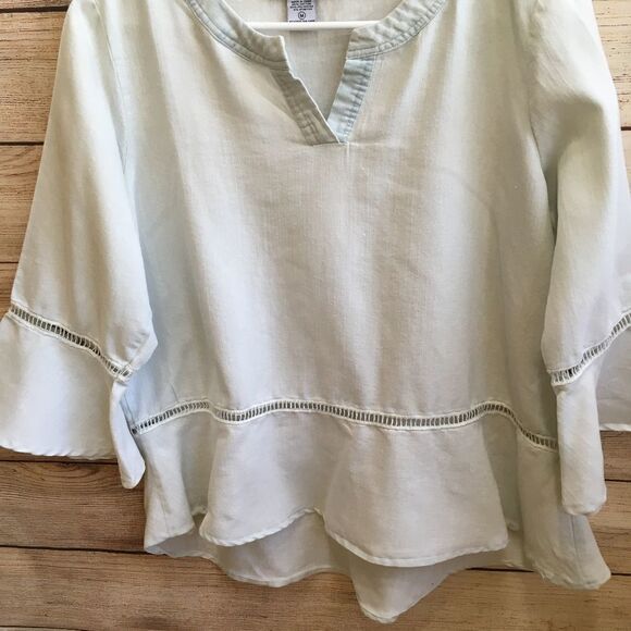 SABRINA LAUREN TOP IN PALE BLUE‎ - Picture 3 of 6